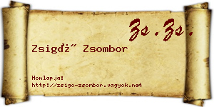 Zsigó Zsombor névjegykártya