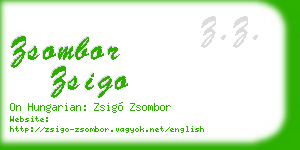 zsombor zsigo business card