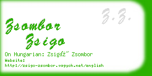 zsombor zsigo business card